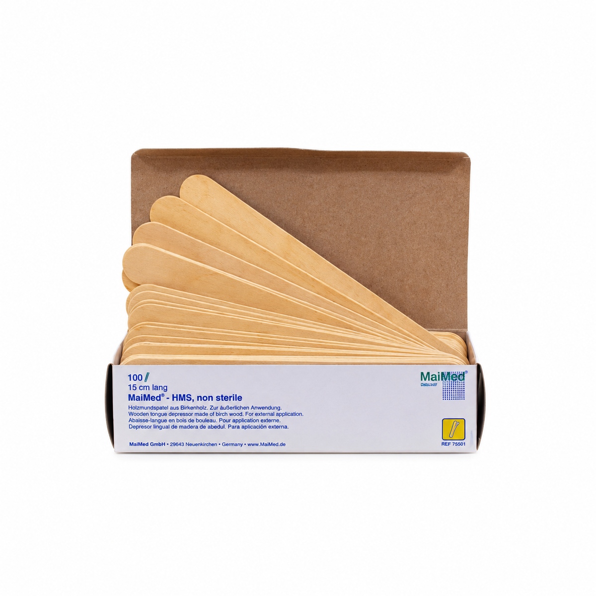 Depresores de madera (100 unidades)